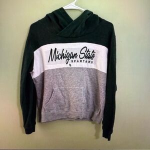 Michigan State Spartans Hoodie Womens XL green and‎ gray MSU college